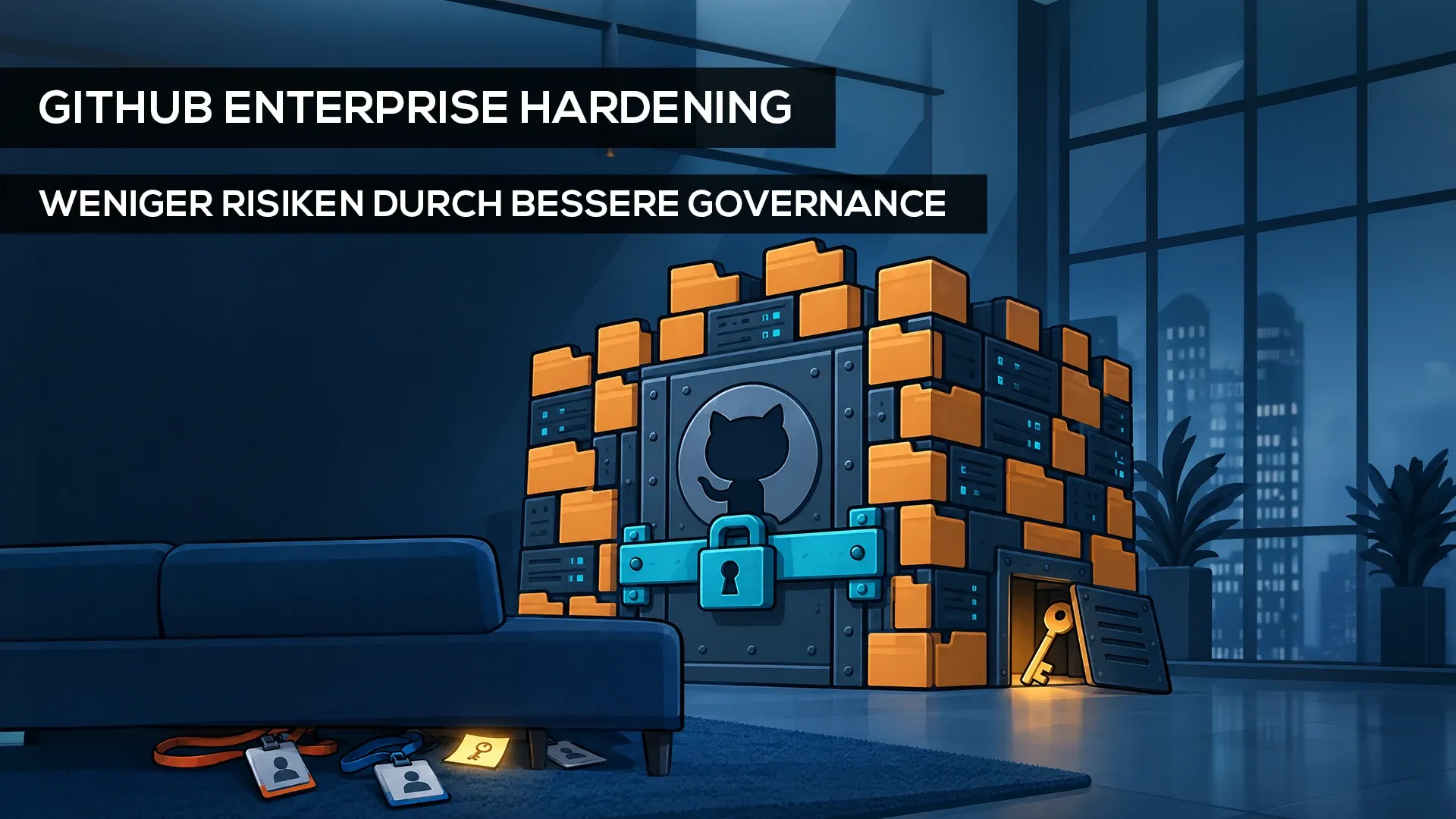 GitHub als sichere Repository-Festung. Ein paar Schlüssel liegen noch herum.