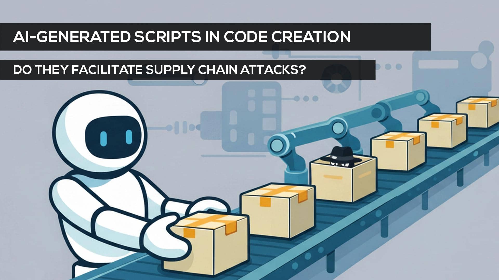 Illustration of an AI automatically processing scripts in a technical workflow.